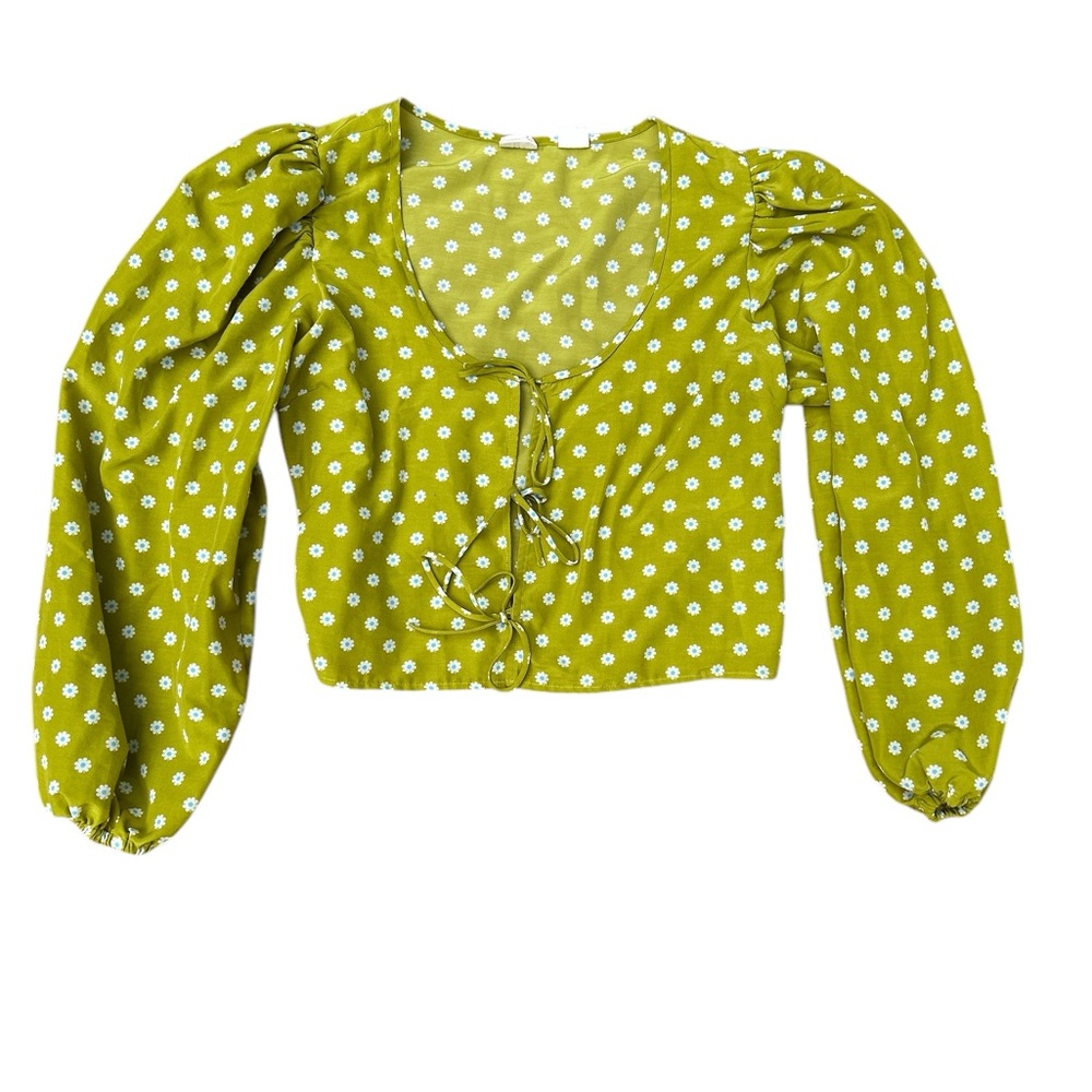 Levi’s Women’s top L puff sleeve floral crop